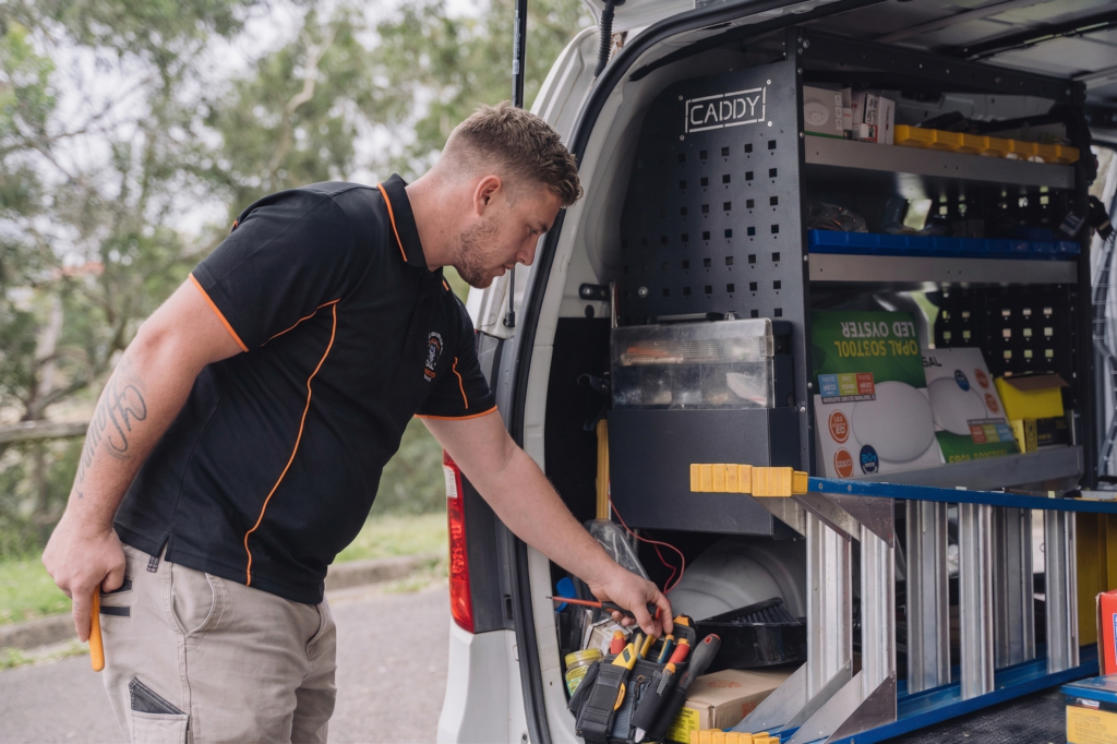 Licensed Cabarita electrician working on a residential job